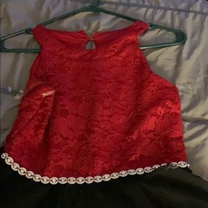 Red/black formal dress